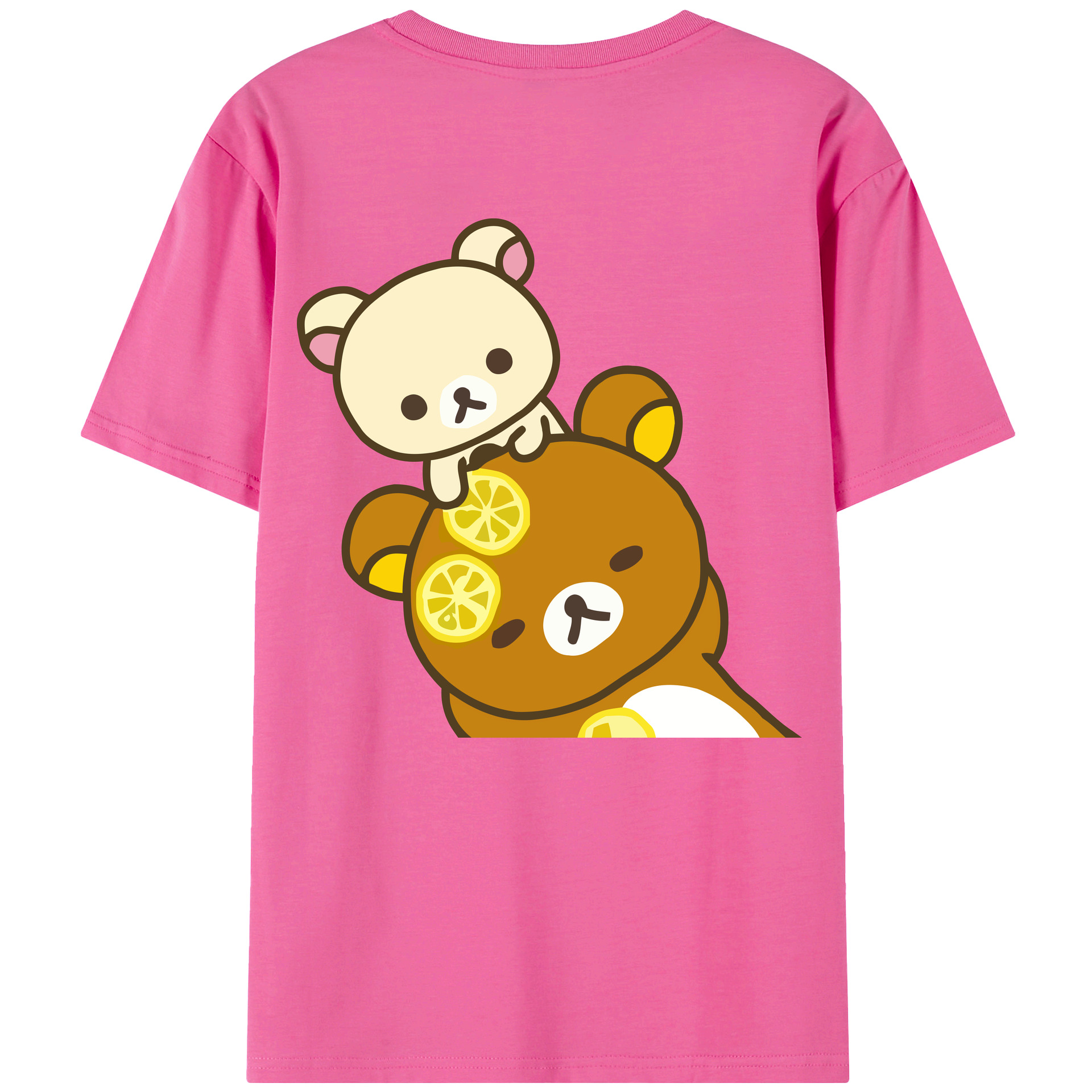 （画像用） リラックマ リラックマ キイロイトリ Rilakkuma Korilakkuma Kiiroitori レディース半袖Tシャツ(バックプリント)